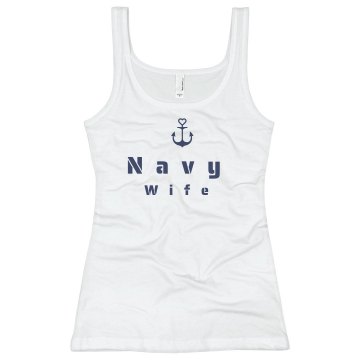 Navy Wife: Custom Junior Fit Long Sleeve Thermal T-Shirt