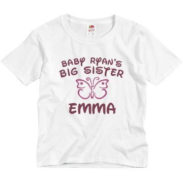 Big Sister Tee: Custom Youth Crew Neck White Promo T-Shirt