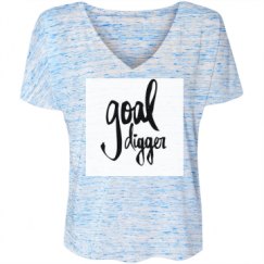 Ladies Flowy Slouchy V-Neck Tee