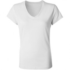 Ladies Slim Fit V-Neck Jersey Tee