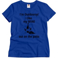 T-shirt Outdoorsy with wine