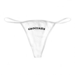 Basic White Thong Underwear