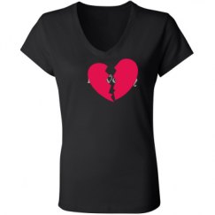 Ladies Slim Fit V-Neck Jersey Tee