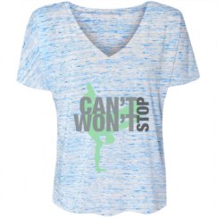 Ladies Flowy Slouchy V-Neck Tee