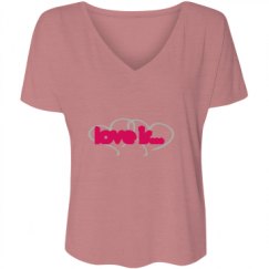 Ladies Flowy Slouchy V-Neck Tee