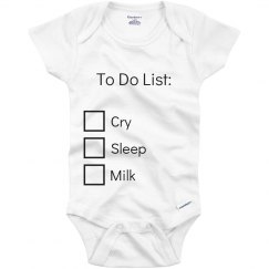 Baby's To Do List