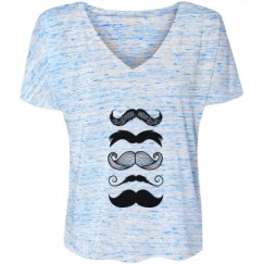 Ladies Flowy Slouchy V-Neck Tee