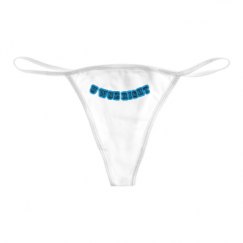 Basic White Thong Underwear