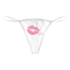 Basic White Thong Underwear