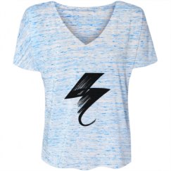 Ladies Flowy Slouchy V-Neck Tee