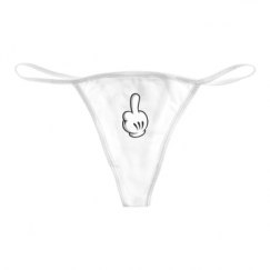 Basic White Thong Underwear