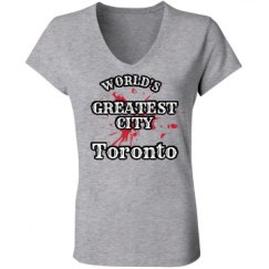 Ladies Slim Fit V-Neck Jersey Tee