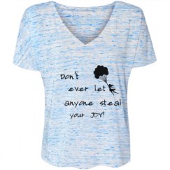 Ladies Flowy Slouchy V-Neck Tee