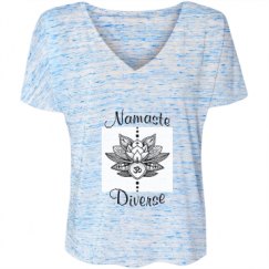 Ladies Flowy Slouchy V-Neck Tee