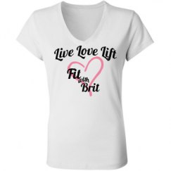 Ladies Slim Fit V-Neck Jersey Tee