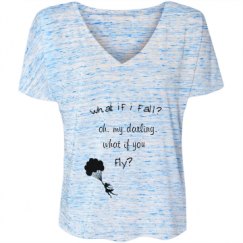 Ladies Flowy Slouchy V-Neck Tee