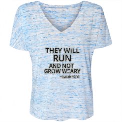 Ladies Flowy Slouchy V-Neck Tee