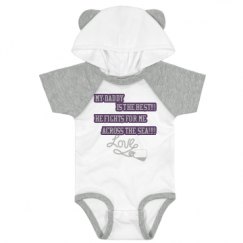 Infant Hooded Raglan Bodysuit with Ears