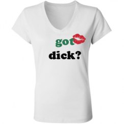 Ladies Slim Fit V-Neck Jersey Tee