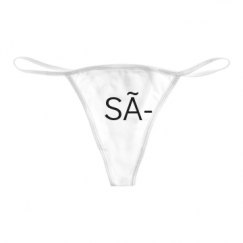 Basic White Thong Underwear