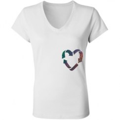 Ladies Slim Fit V-Neck Jersey Tee