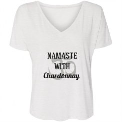 Ladies Flowy Slouchy V-Neck Tee