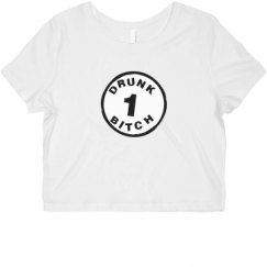 Ladies Slim Fit Crop Top Tee