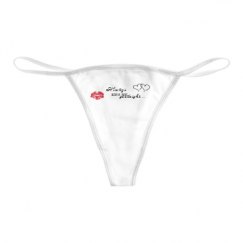 Basic White Thong Underwear