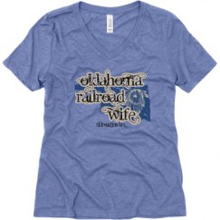 Ladies Relaxed Fit Super Soft Triblend V-Neck Tee