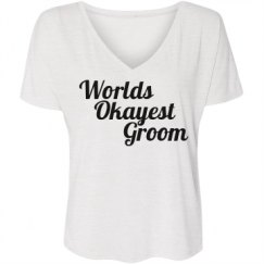 Ladies Flowy Slouchy V-Neck Tee