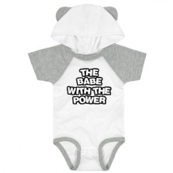 Infant Hooded Raglan Bodysuit with Ears