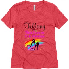 Ladies Relaxed Fit Super Soft Triblend V-Neck Tee