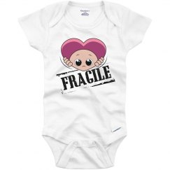 Fragile baby onesie