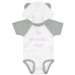 Infant Hooded Raglan Bodysuit with Ears