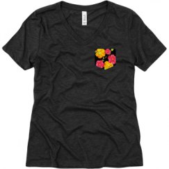 Ladies Relaxed Fit Super Soft Triblend V-Neck Tee