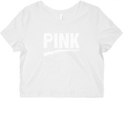 Ladies Slim Fit Crop Top Tee