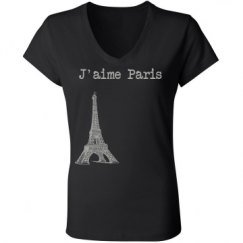 Ladies Slim Fit V-Neck Jersey Tee