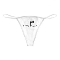 Basic White Thong Underwear