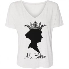 Ladies Flowy Slouchy V-Neck Tee