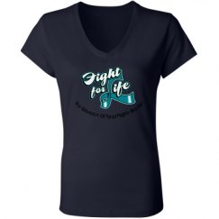 Ladies Slim Fit V-Neck Jersey Tee