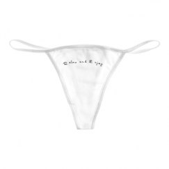 Basic White Thong Underwear