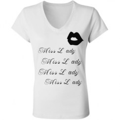 Ladies Slim Fit V-Neck Jersey Tee