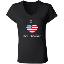 Ladies Slim Fit V-Neck Jersey Tee