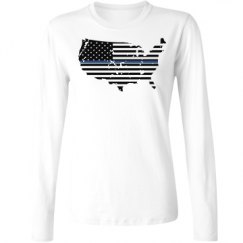 Ladies Relaxed Fit Basic Long Sleeve Tee