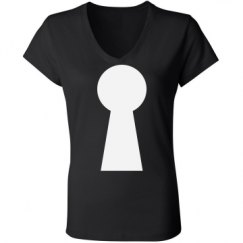 Ladies Slim Fit V-Neck Jersey Tee