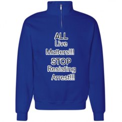 Unisex Cadet Collar Sweatshirt