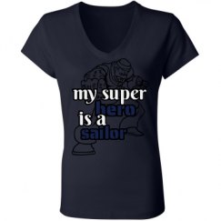 Ladies Slim Fit V-Neck Jersey Tee