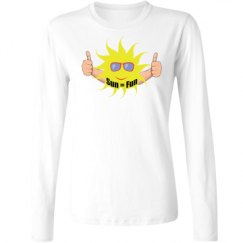 Ladies Relaxed Fit Basic Long Sleeve Tee