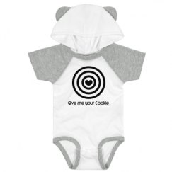 Infant Hooded Raglan Bodysuit with Ears