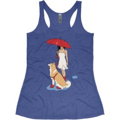 Ladies Slim Fit Super Soft Racerback Triblend Tank